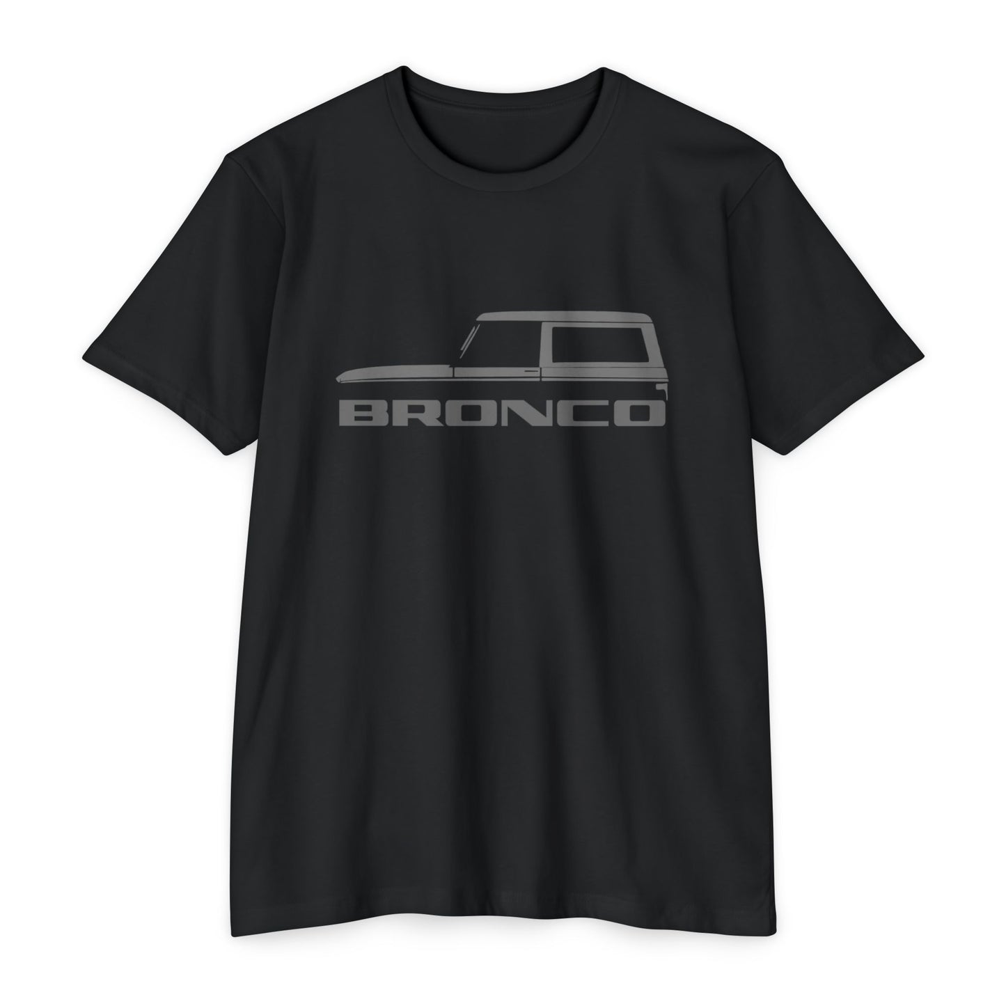 Stylish Bronco graphic tee in black, perfect for gifts on any occasion, showcasing your love for Broncos.