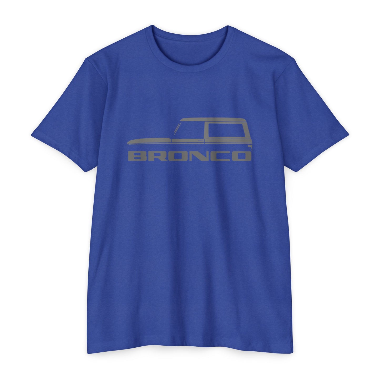 Stylish Bronco graphic tee in blue, perfect for gifts on Father's Day, Mother's Day, or birthdays. Cool and unique!