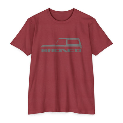 Bronco Premium Graphic Tee in maroon, perfect for gifts and showcasing your love for Broncos.