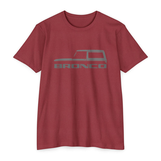 Bronco Premium Graphic Tee in maroon, perfect for gifts and showcasing your love for Broncos.