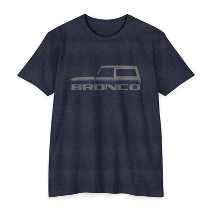 Premium Bronco graphic tee in navy, perfect for gifts and showcasing your love for Broncos.
